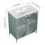 Meuble-lavabo autoportant avec lavabo en céramique-438976510