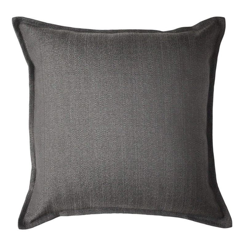 Roth Square Throw Cushion, Charcoal Grey, 49 x 49cm