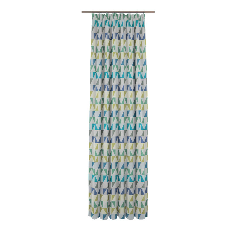 Bernd Room Darkening Single Panel, 132cm Width x 225cm Drop, Blue/Green