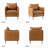 Paolo Faux Leather Armchair with Unique Arms-135881364