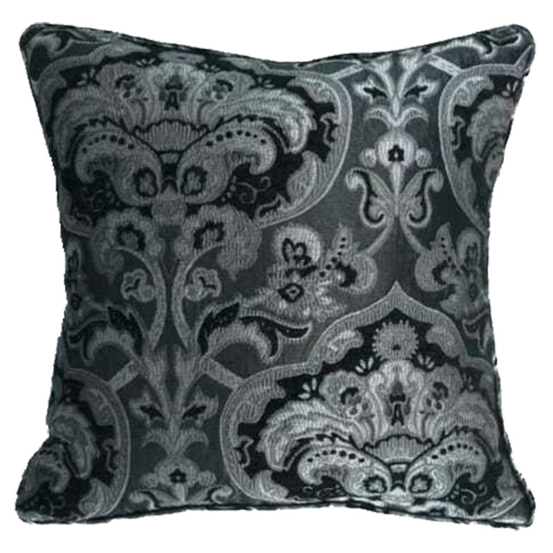Pilarcitos Floral Square Euro Pillow Cover, Grey, 56 x 56cm