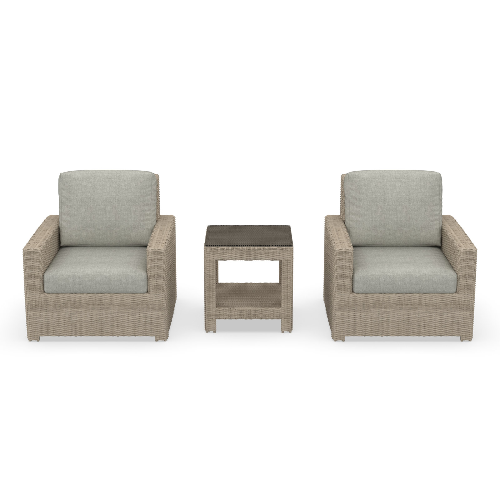 Henri 2-Person Sunbrella® Patio Seating Group, Canvas Granite