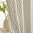 HLC.ME Tanner Ogee Ikatt Damask Patterned Window Grommet Curtains Bedroom - Light Blocking Darkening Window Panels, Set of 2-112620532-112620530