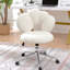 Chaise de bureau pivotante à 360° avec coussin d'assise épais, roulettes pivotantes et revêtement en tissu