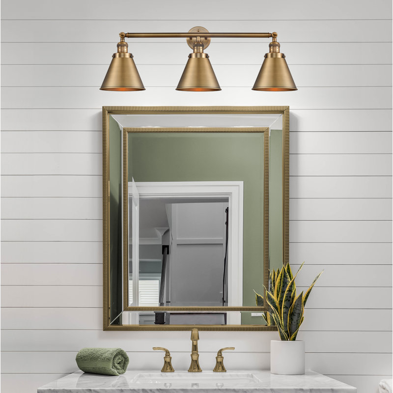Rouvin 3 - Light Dimmable Vanity Light, Brushed Brass