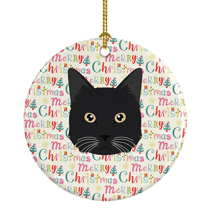 Ornement suspendu en céramique Chantilly Tiffany Cat