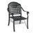 Cast Aluminum Patio Dining Chair 2PCS With Black Frame And Cushions-1126038749