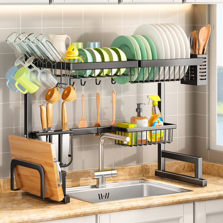  Over The Sink Dish Drying Rack Adjustable (25.6-33.5