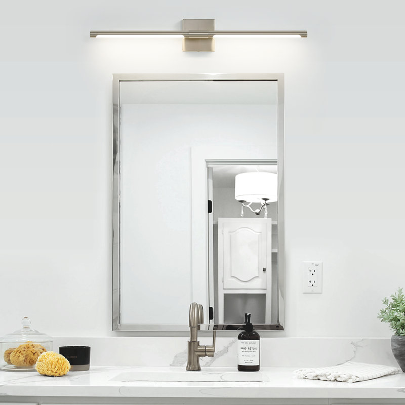 Fiza Vanity Light Fixture LED (Horizontal and Vertical), Nickel, 30" H x 4.7" W x 3.6" D