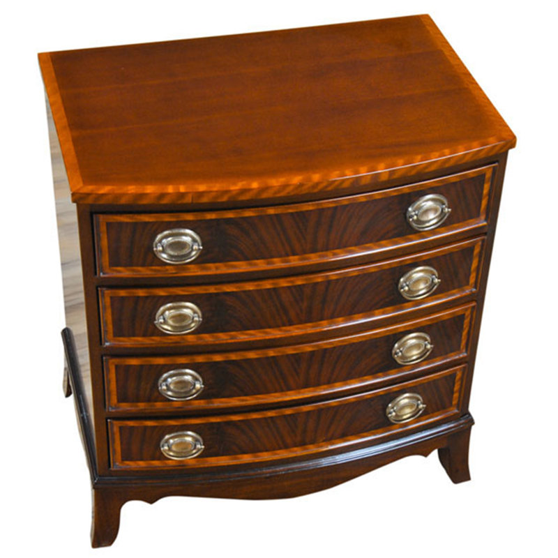 Commode à bandes en acajou
