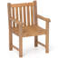 Fauteuil d'extérieur en bois de teck 2 pièces avec siège à lattes et pieds solides