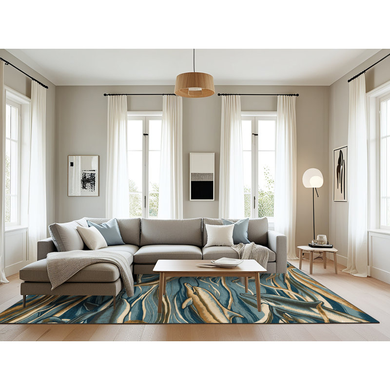 Tapis gris lavable à la machine, Rectangle 6 pi x 9 pi