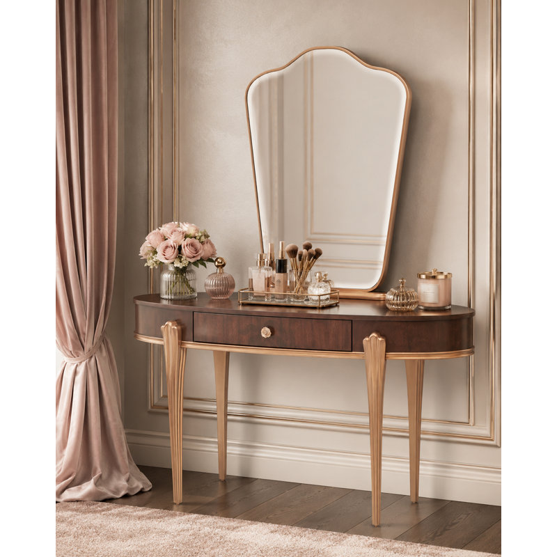  Camellia Field Vanity with Mirror - Warm Pecan