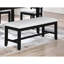 6 pièces contemporaines pour salle à manger avec table rectangulaire gris anthracite, 4 chaises et un banc, 6 pièces de conception compacte avec chaises, sièges élégants