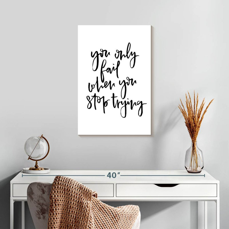 You Only Fail, 24" H x 16" W