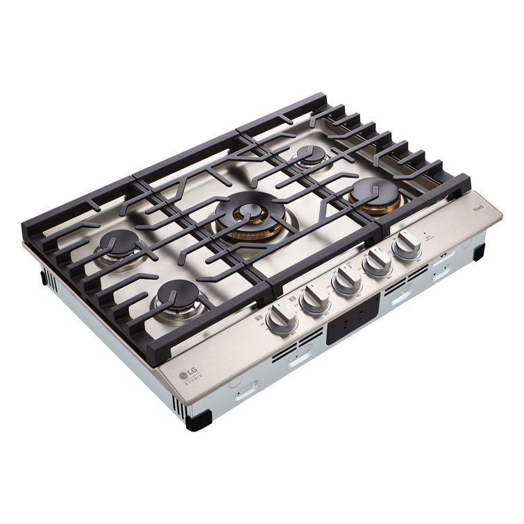 LG STUDIO UltraHeat Gas Cooktop with EasyClean, 5 Burners, Natural Gas, 30"