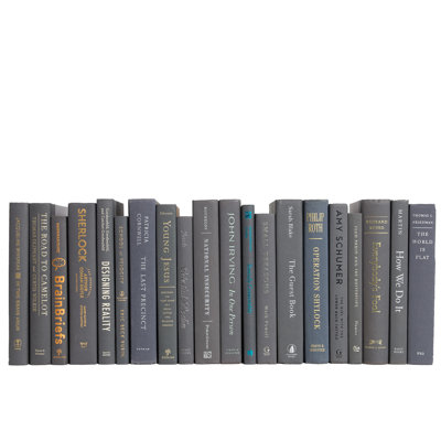 Decorative Books - Slate Books - Grey Books By The Foot