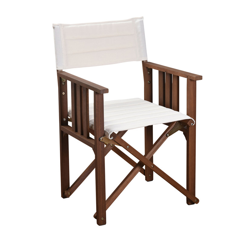 Ensemble de chaises de patio en bois Rafael (ensemble de 2), Blanc