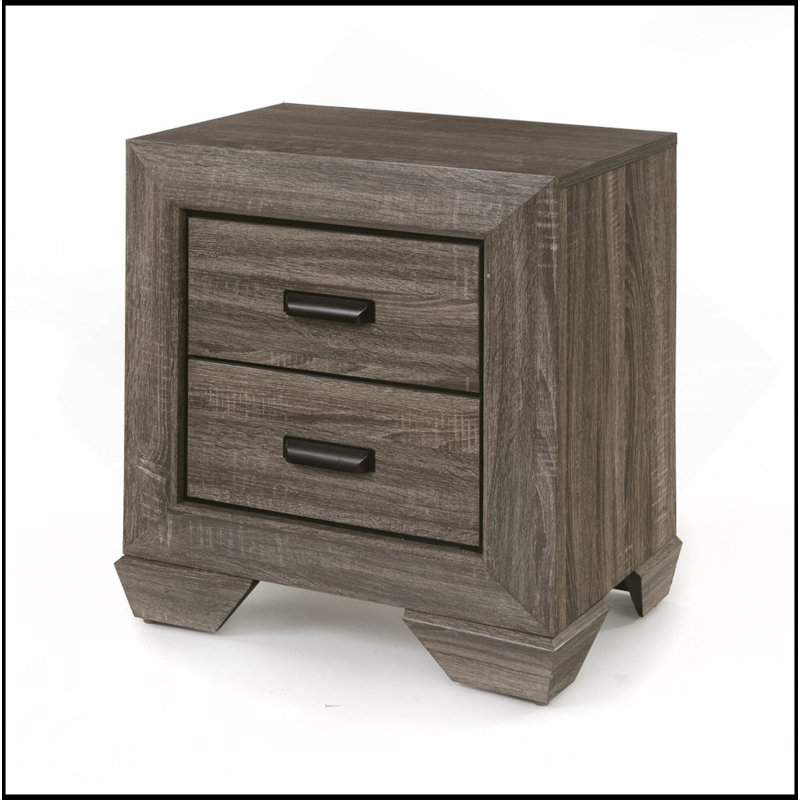 Table de chevet gris vieilli