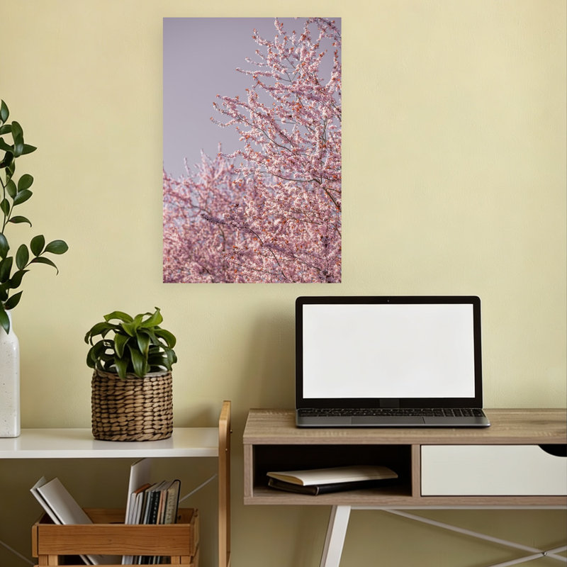 Fleurs de cerisier rose, 18" H x 12" W