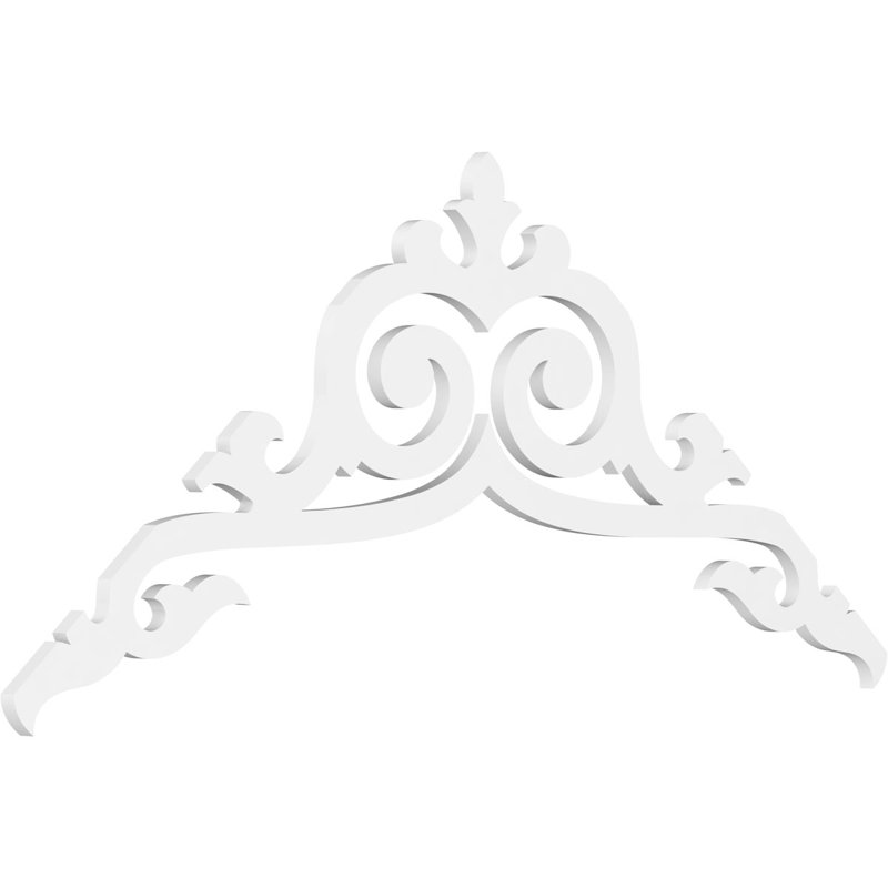 Baile Architectural Grade PVC Gable Peditment, 30" H x 72" W x 1" D, 10/12