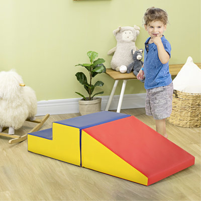 Équipement de jeu - mousse rampante 2 pièces, équipement d'apprentissage multicolore et sécuritaire pendant 18 mois, enfants d'âge préscolaire 18 ans et plus en sécurité