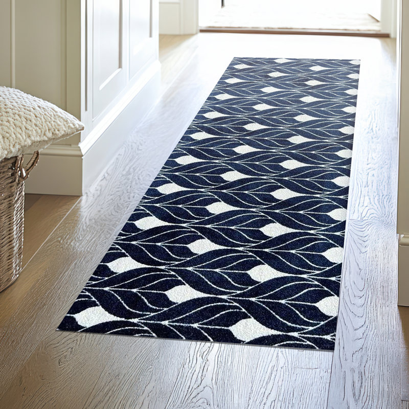 Tapis de couloir une pièce Tulle, L 28 po x L 75 po, Brun clair; noir