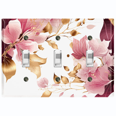 Nature Themed 3 - Gang Toggle Light Switch Standard Wall Plate