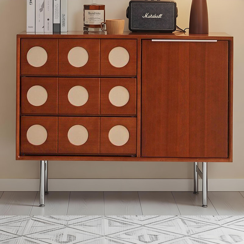 Commode décorative en bois massif, H 31,88 po x l 39,37 po x P 15,74 po
