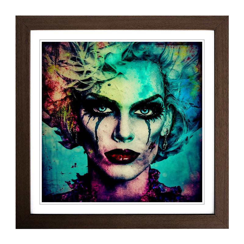 Single Picture Frame Print on Wood, Walnut