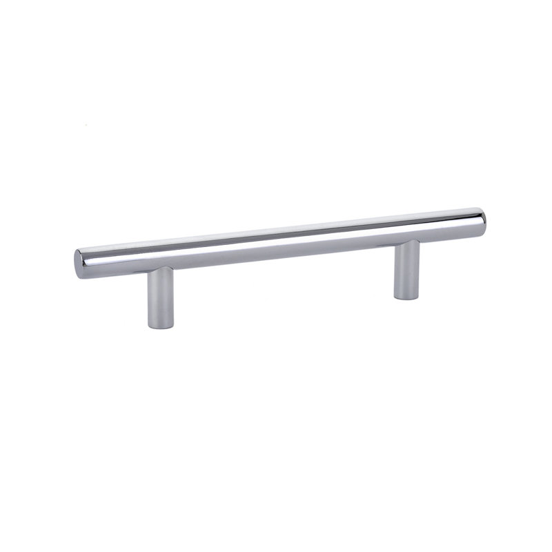 Oil Rubbed Bronze Dash 5" Centers Round Drawer Pull, 8 13/16", Polished Chrome