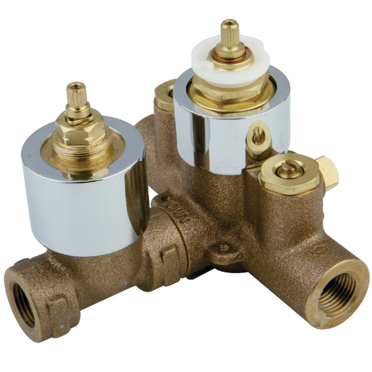 Kingston Brass Pressure Balanced Thermostatic Tub and Shower Valve with Volume Control, with Stops