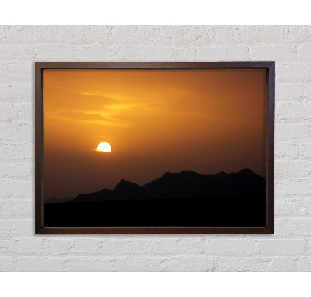 Sun In The Sepia Sky - Single Picture Frame Kunstdrucke auf Leinwand