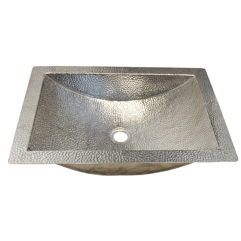 Avila Rectangular Undermount Bathroom Sink, Polished Nickel