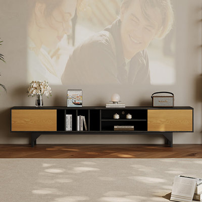 Modern Black Manufactured Wood TV Stands