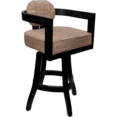 Camili Swivel Wood Counter Bar Stool On S-base