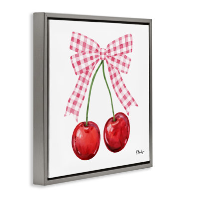 Cadre flottant Lucky Cherries & Bow, design par Paul Brent