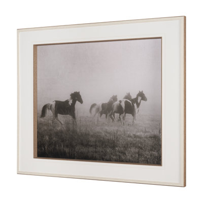 Painted Horses On The Run By Debra Van Swearingen A Hand Embellished Framed Art Print Matted Under G