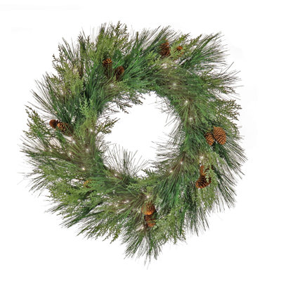 Faux Lighted Wreath