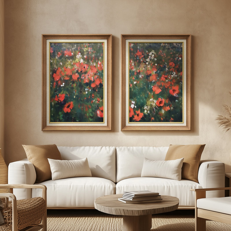 Ensemble de 2 œuvres d'art abstraites encadrées de qualité supérieure sur toile de qualité supérieure avec cadre de 26 po x 36 po
