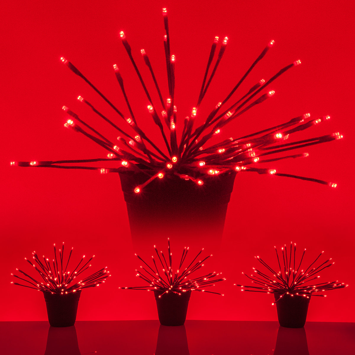 15" LED Starburst Lighted Branch, Red