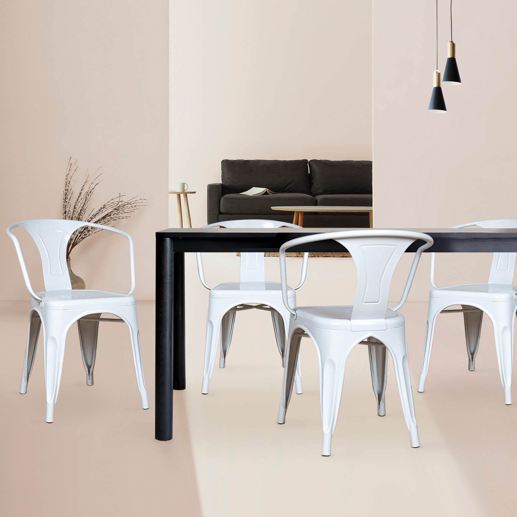 Amerix Chair Amerivend Works Marais A Arm Chair With Metal Seat | Wayfair