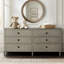 Commode double en bois gris recyclé Victoria à 6 tiroirs-1067326314