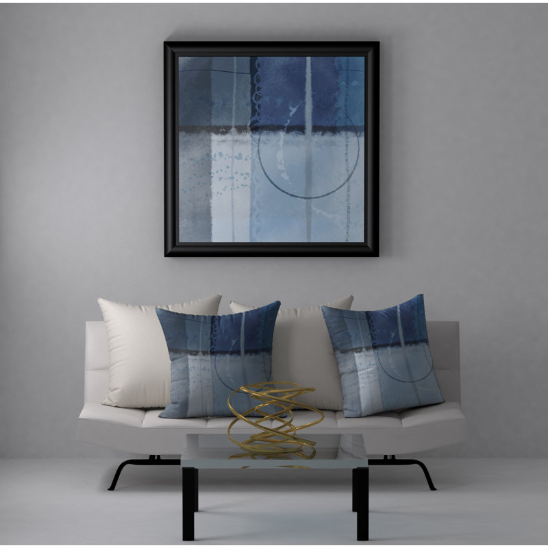 Abstract Throw Pillow, 18" H x 18" W