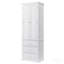 Grande armoire de rangement avec trois tiroirs pour salle de bain / bureau, blanc-134398027