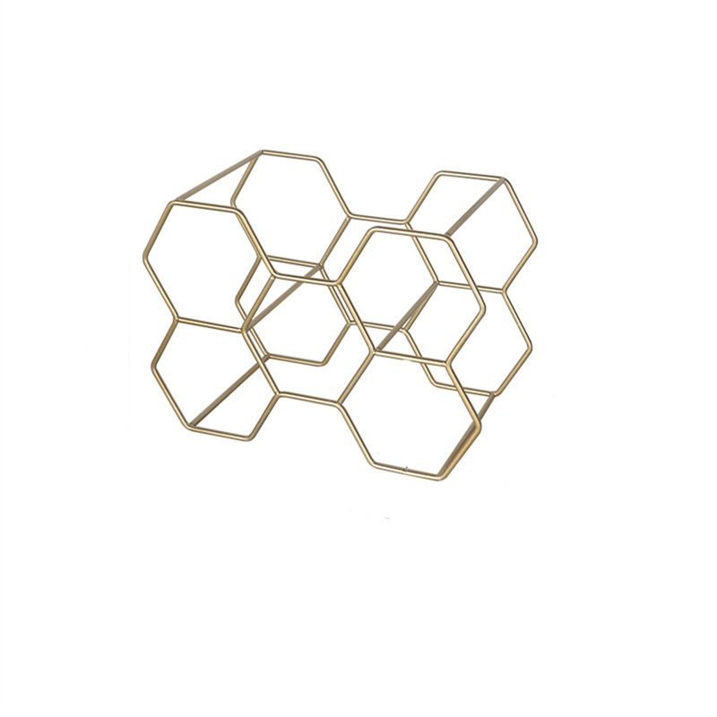 Aleily Tabletop Wine Bottle Rack Gold
