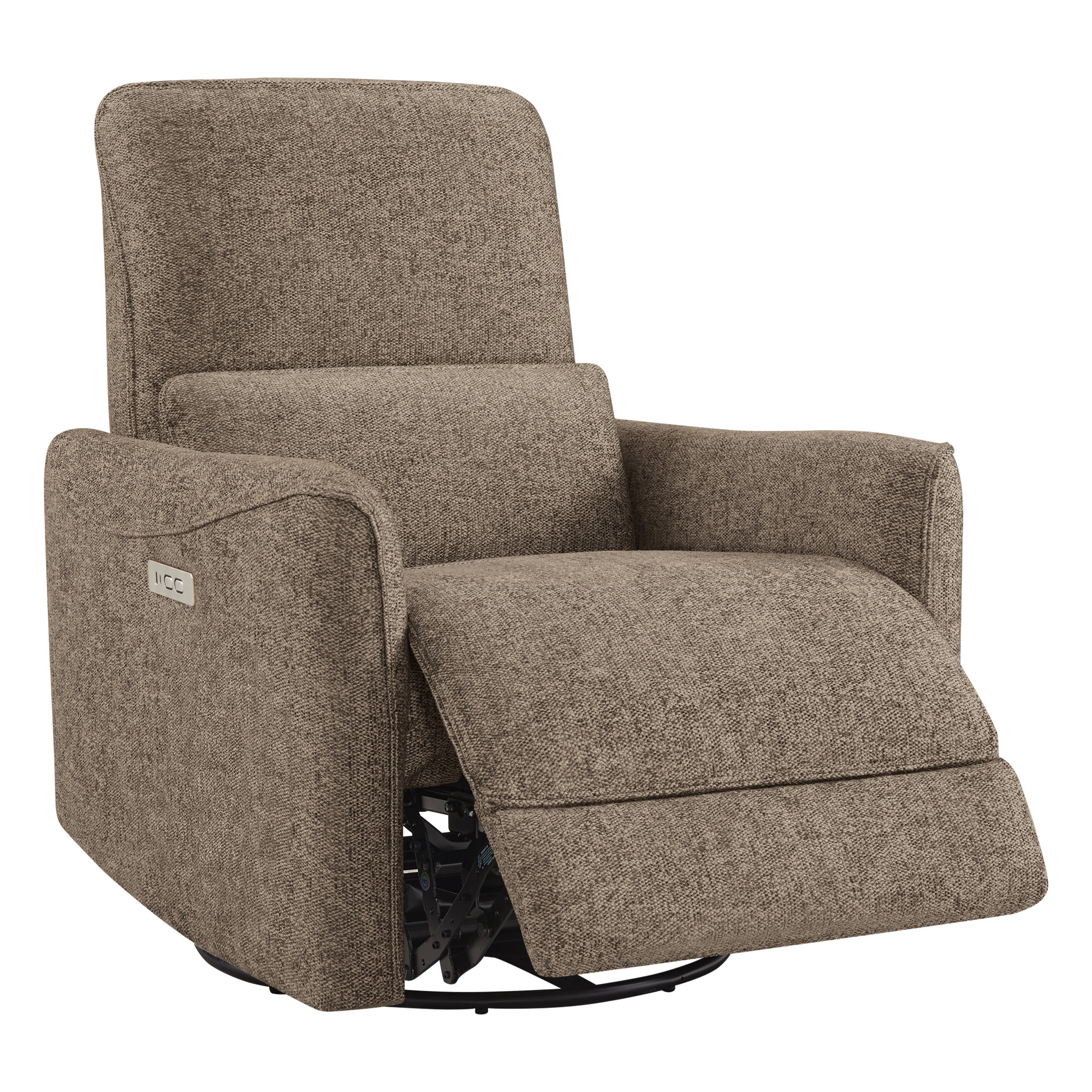 Swivel Power Recliner, Brown