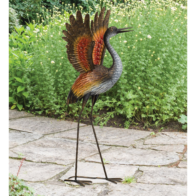 Statue d'oiseau en métal pour jardin, Inférieur