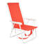 Chaise de plage pour adultes avec sangles de sac à dos, capacité de 300 lb, structure en aluminium inclinable et pliable, tissu 600D, ajustable et fixation de porte-serviettes