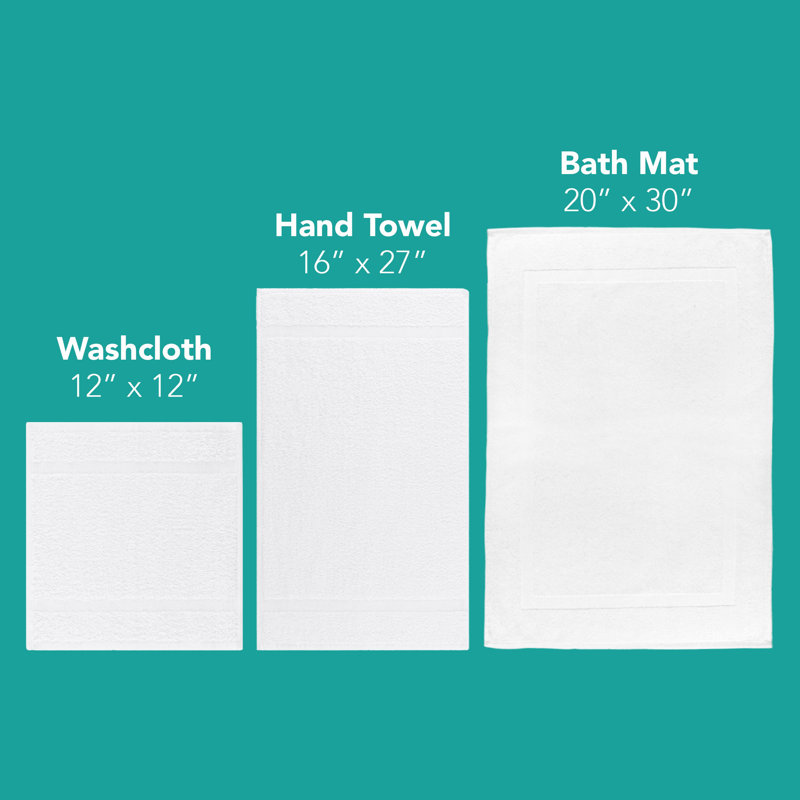 Admiral Bath Mat 20x30 White (Pack of 12)
